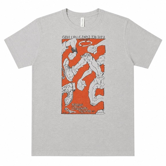 Canvas Other - GBH Circle Jerks Red Tape 2004 Colonial Theatre Punk Rock Graphic Tee Gray Mens